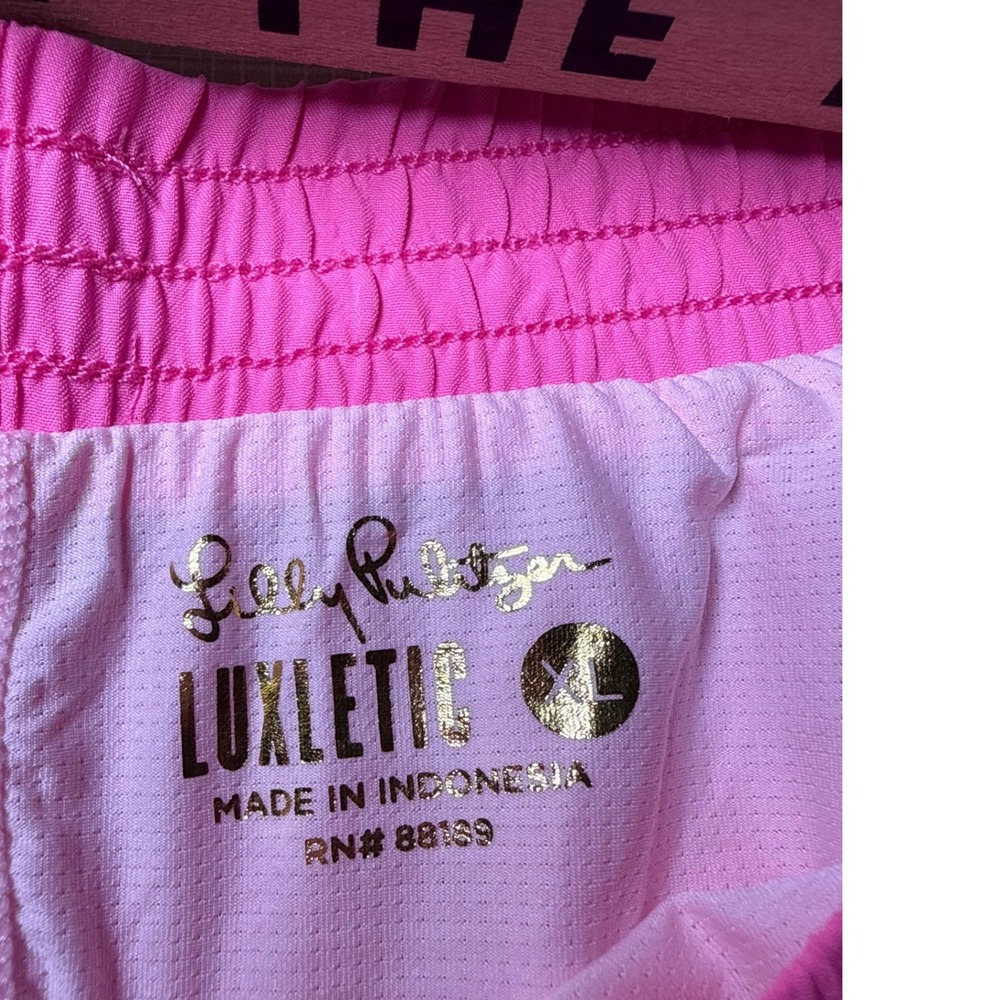 Lilly Pulitzer Luxletic Women's XL Hot Pink Performance Running Shorts NWT - Picture 3 of 12